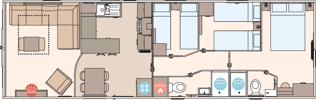 The Ingleton Residential 41ft x 13ft x 3 Bedroom floorplan